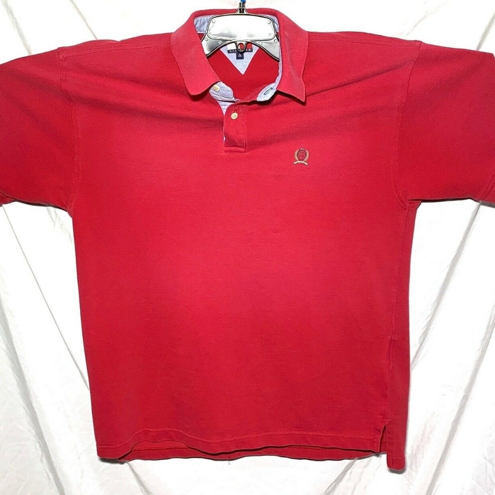 Tommy Hilfiger Men's polo short sleeve shirt red
